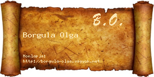 Borgula Olga névjegykártya